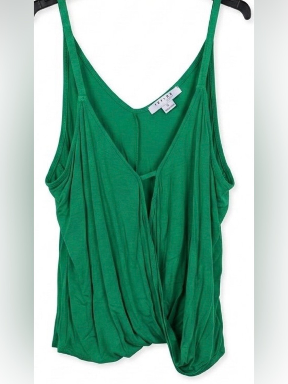 Favlux Green Surplice Drape Tank Top - Size Small NWT